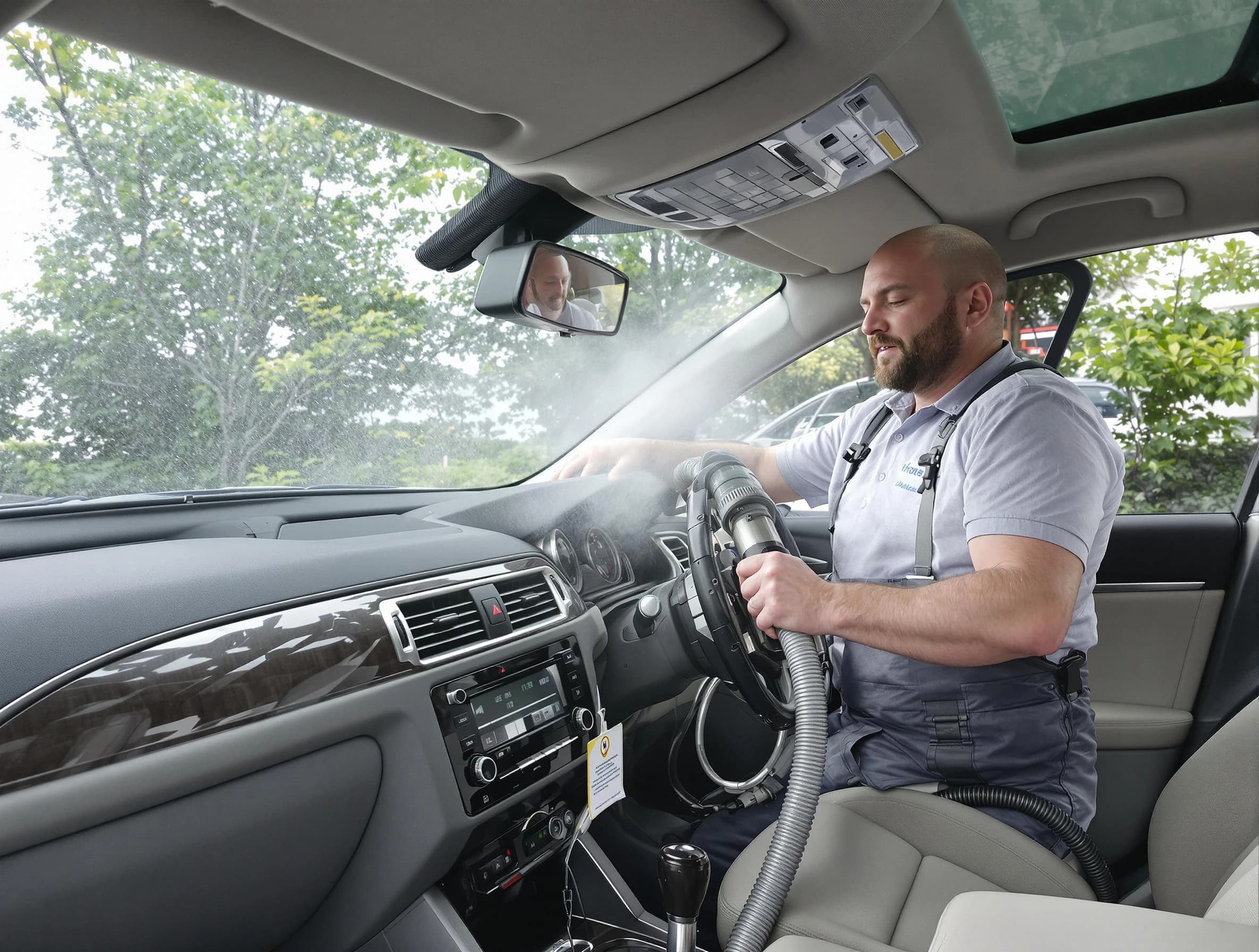 Doraville Air Duct Cleaning specialist performing professional car duct cleaning in Doraville