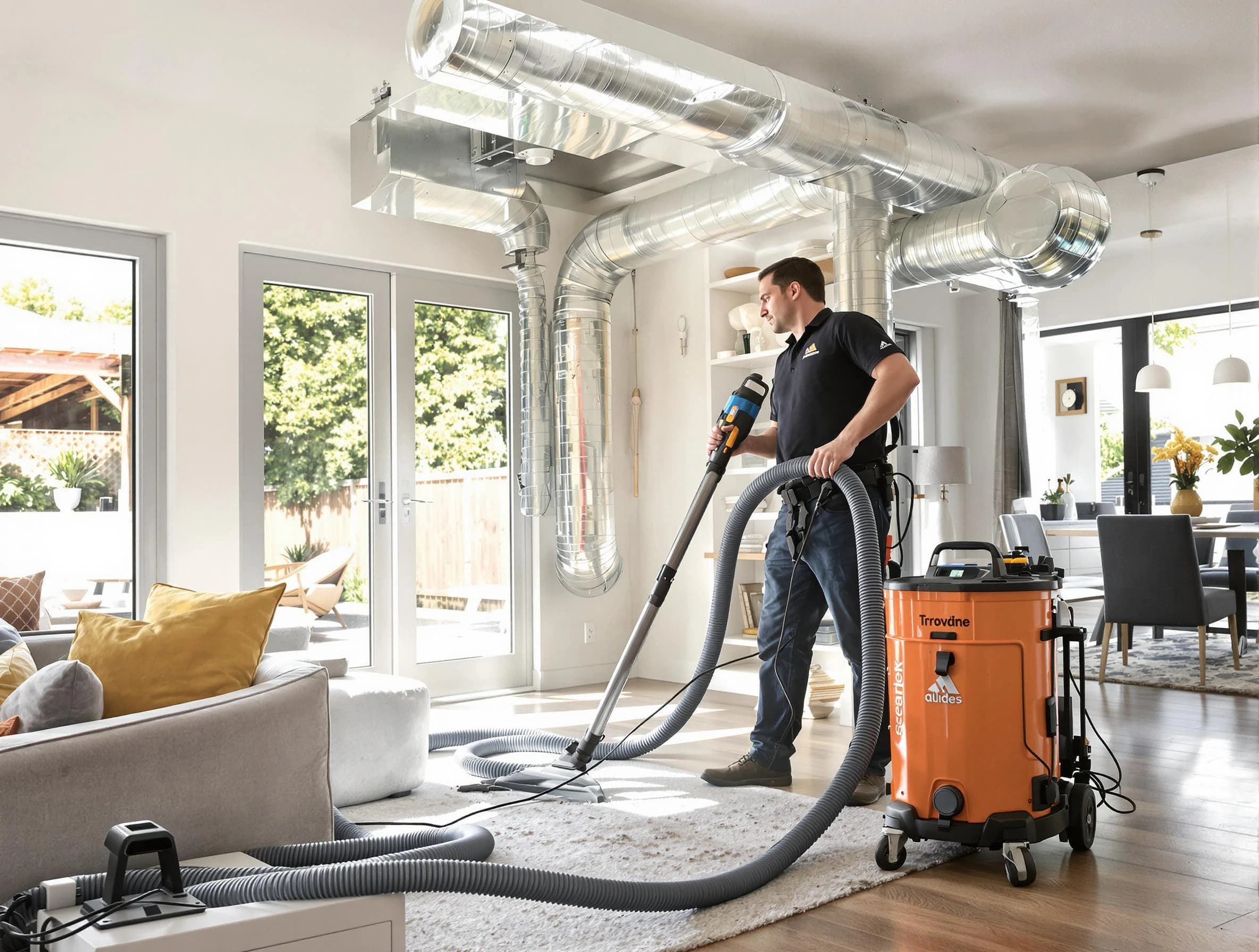 Doraville Air Duct Cleaning specialist performing thorough residential duct cleaning using advanced equipment in Doraville