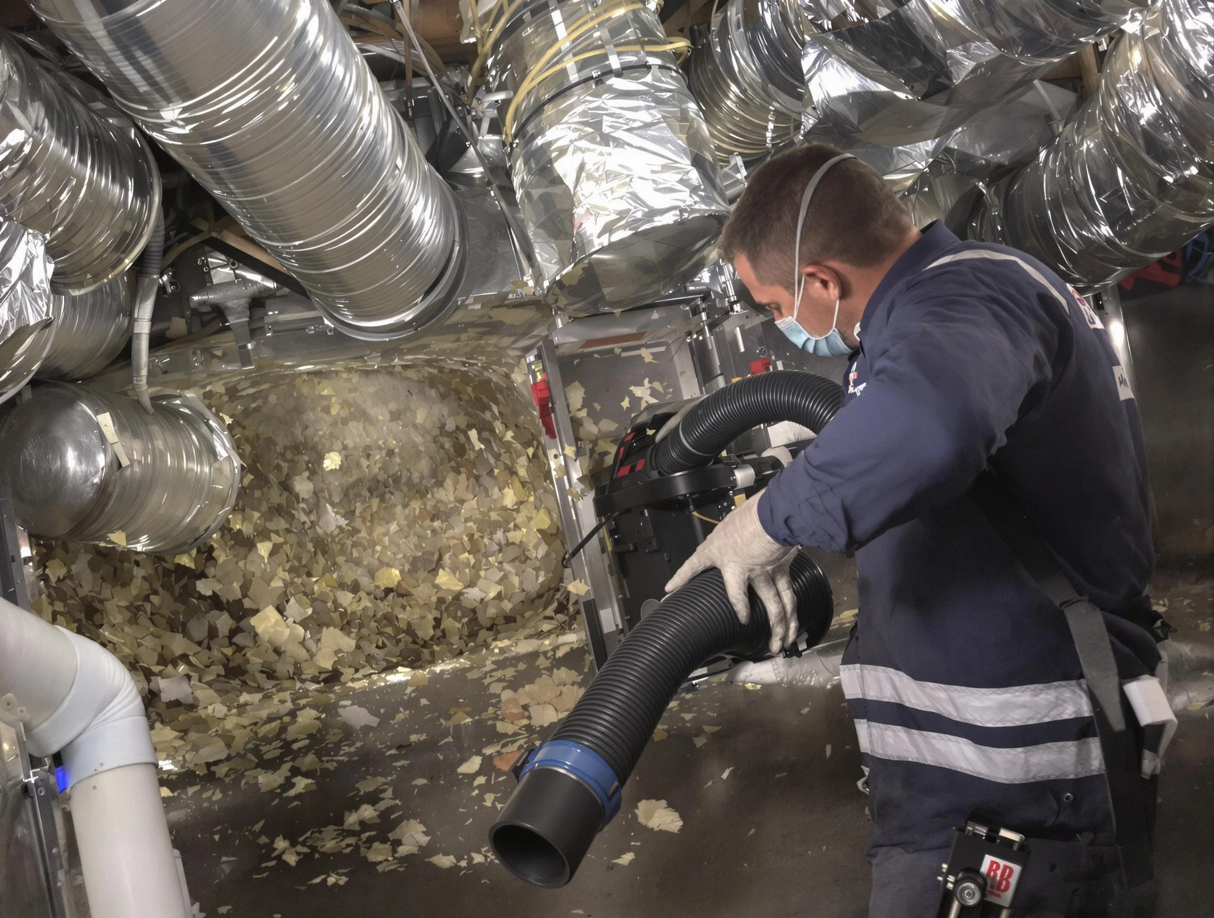 Doraville Air Duct Cleaning specialist operating negative pressure cleaning equipment for thorough duct maintenance in Doraville