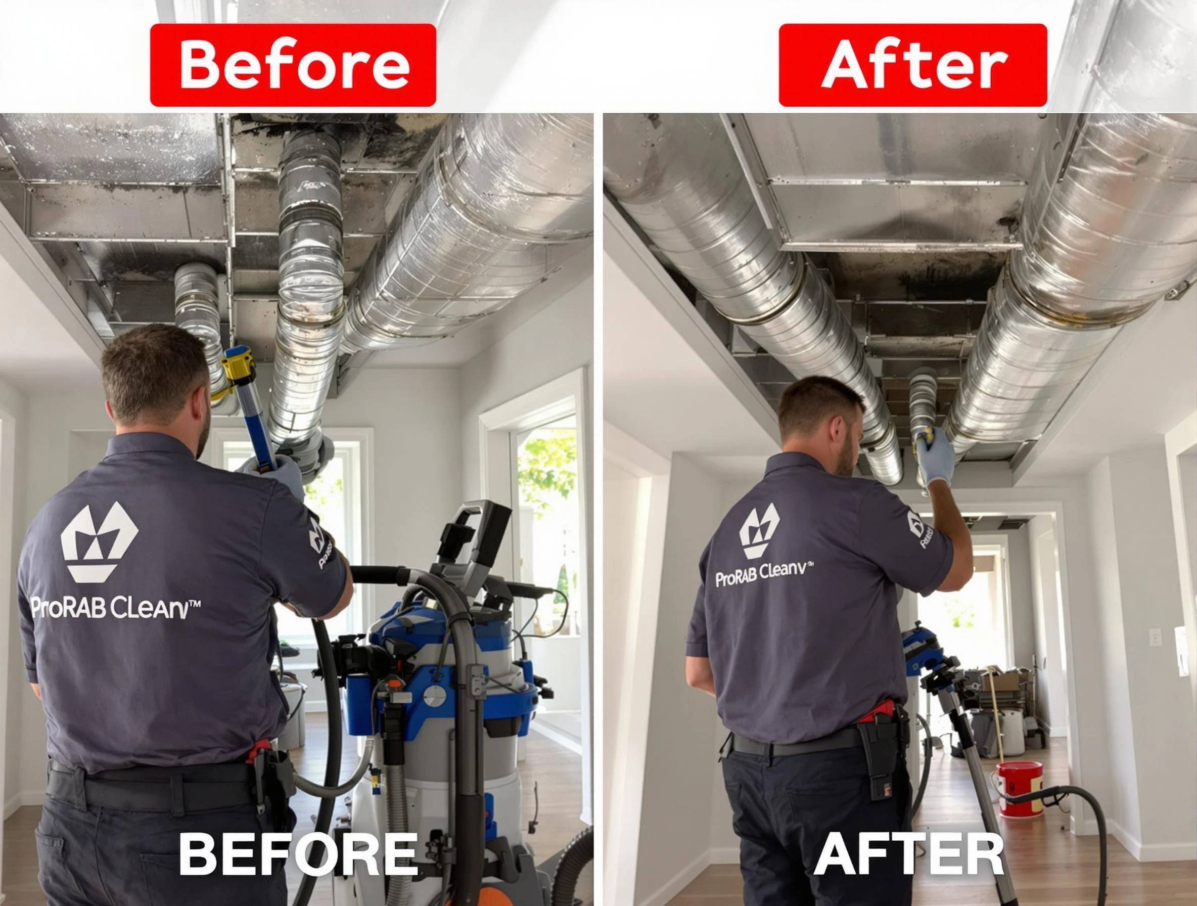 Doraville Air Duct Cleaning expert performing thorough residential duct cleaning in a Doraville home